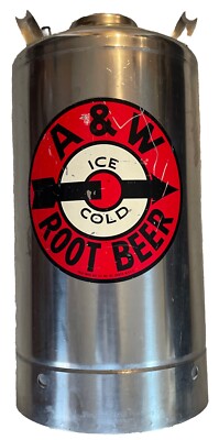 RARE A&W VINTAGE Root Beer Soda Syrup Container Tank Commercial Fountain