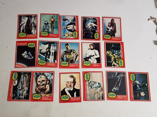 TOPPS ANH SERIES 2 Red Complete 66 Card+ 11 Stickers Set vintage star wars Poor - Picture 13 of 16
