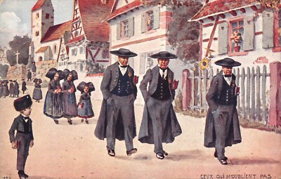 Old postcard illustrator / Hansi / those who do not forget