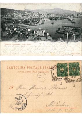 CPA AK GENOVA Panorama Citta e Porto ITALY (532667)