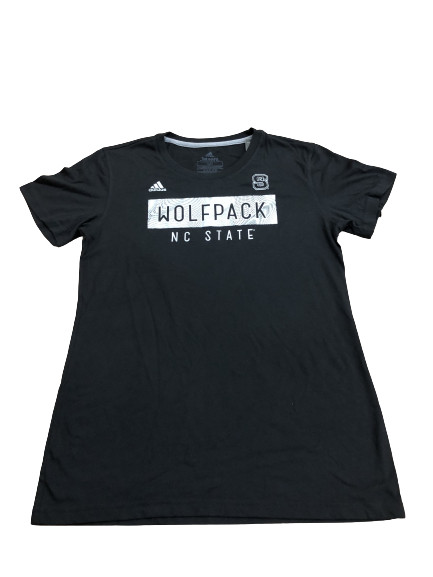 Футболка Adidas NCAA Womens S/S Black/Silver N.C. State Черная/серебристая 457tw 