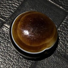 Antica magica vecchia agata tibetana *occhio di capra* oleosa rotonda perla Dzi YL001