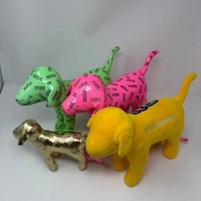 Victoria's Secret pink jumbo dog lot and 1 mini