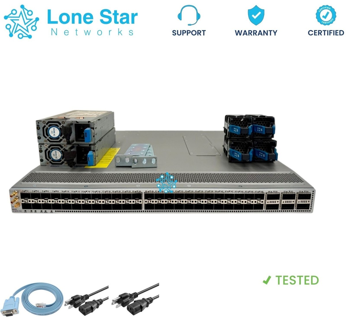 Cisco Nexus N9K-C93180YC-FX3 9300 48p 1/10/25G, 6p 40/100G