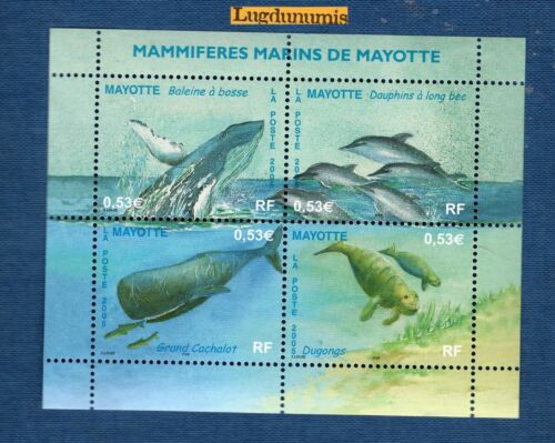 Mayotte - Feuille N° 173 à 176 - Faune Mammifères marins de Mayotte 2005 Neuf - Bild 1 von 1