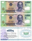 1 MILLION VIETNAM DONG.. circulated..  2 x 500,000 note With COA*