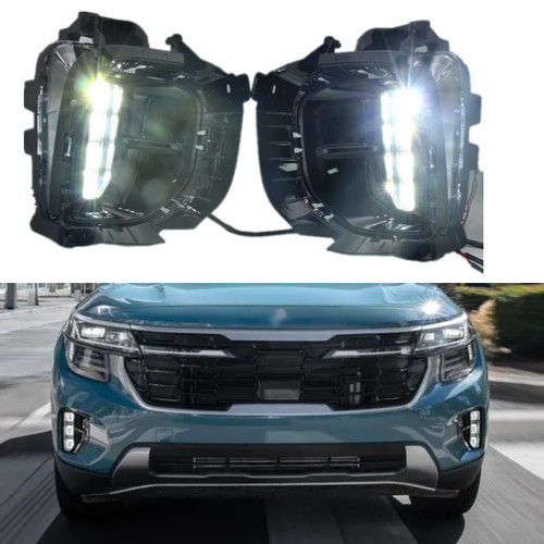 Daytime Running Light For 2024-2025 Kia Seltos Front Fog Lamp LED Accessory - Picture 1 of 4