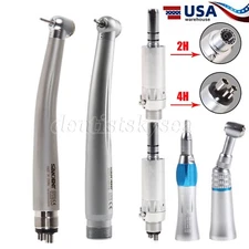 Dental High Speed Turbine / Slow Low Speed Handpiece Contra Angle 4H/2H Motor US
