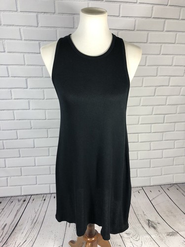 ZARA Black Ribbed Racerback Tank Dress 