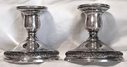 Paar PRELUDE 124 15 International Sterling Silber gewichtete Kerzenständer 663 gr