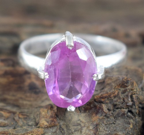 Rosa Naturale Kunzite 8.40 CT Ovale Gemma Certificato Anello Regalo Per - Foto 3 di 7