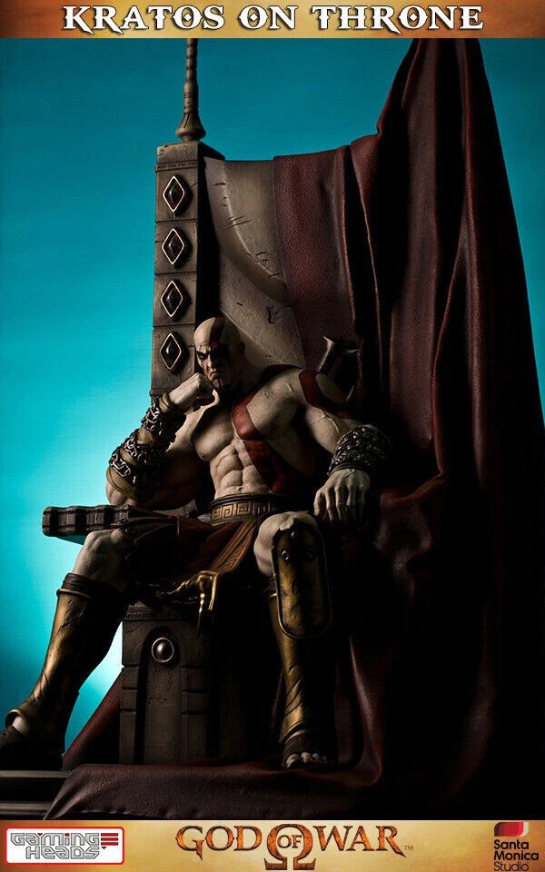 God Of War - Statue Kratos On Throne Standard Ed - Gaming Heads - Neuf - Photo 3/4