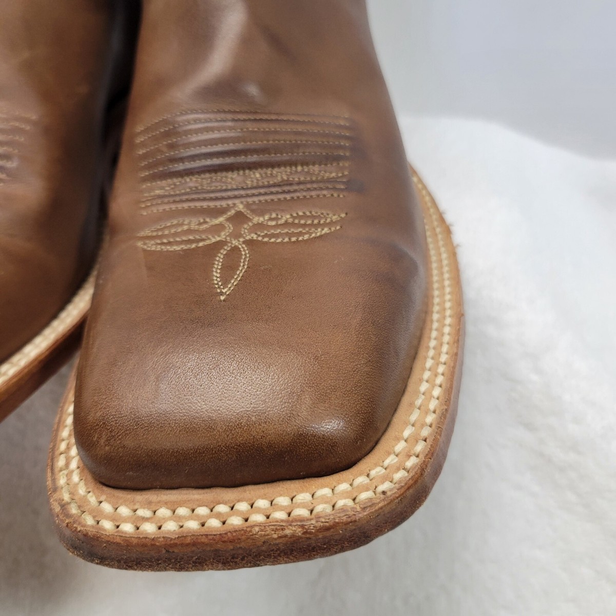 Justin Bent Rail Mens Size 9 B Square Toe BR301 Made In USA Embroidered Shaft Justin Men main image 2