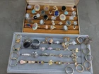 Costume Jewelry Lot Of 69 Rings Vintage To Now Gold Silver Tone