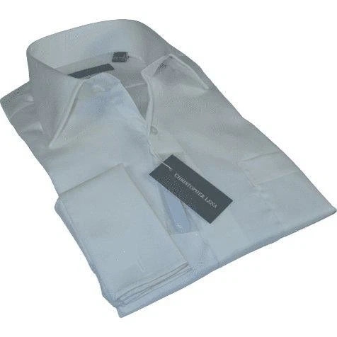 OFF WHITE Camicia elegante uomo Christopher Lena 100% cotone antirughe C507WD0F ecrù