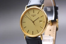 Vintage 1989 Longines Cal.1487 Ref.L4.636.2 Gold Plated Quartz Date [Near Mint]