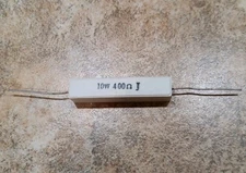 Lot of 5 (five) CERAMIC Wire wound RESISTORS 10W - 400 Ohm