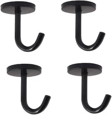 Black Edition Stainless Steel Screws Mount Ceiling Hooks, Coat Hanger (2 INCH,