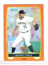 2012 Bowman Chrome Prospects Orange Refractor Gerrit Cole Rookie 19/25!🔥