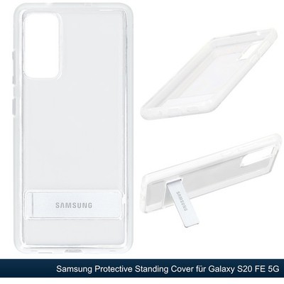 Original Samsung Galaxy S20 FE Clear Case Protective Standing Cover Transparent