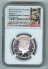 2014-S U.S. KENNEDY SILVER HALF DOLLAR - 50TH ANNIV. -NGC-SP69PL ENHANCED FINISH