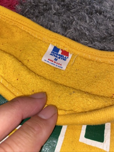 Sudadera amarilla de fútbol americano vintage años 80 90 Oregon Ducks Russell Athletic M EE. UU. - Imagen 4 de 8
