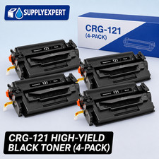 4 PK CRG121 3252C001 Black Toner Cartridge for Canon 121 imageCLASS D1620 D1650