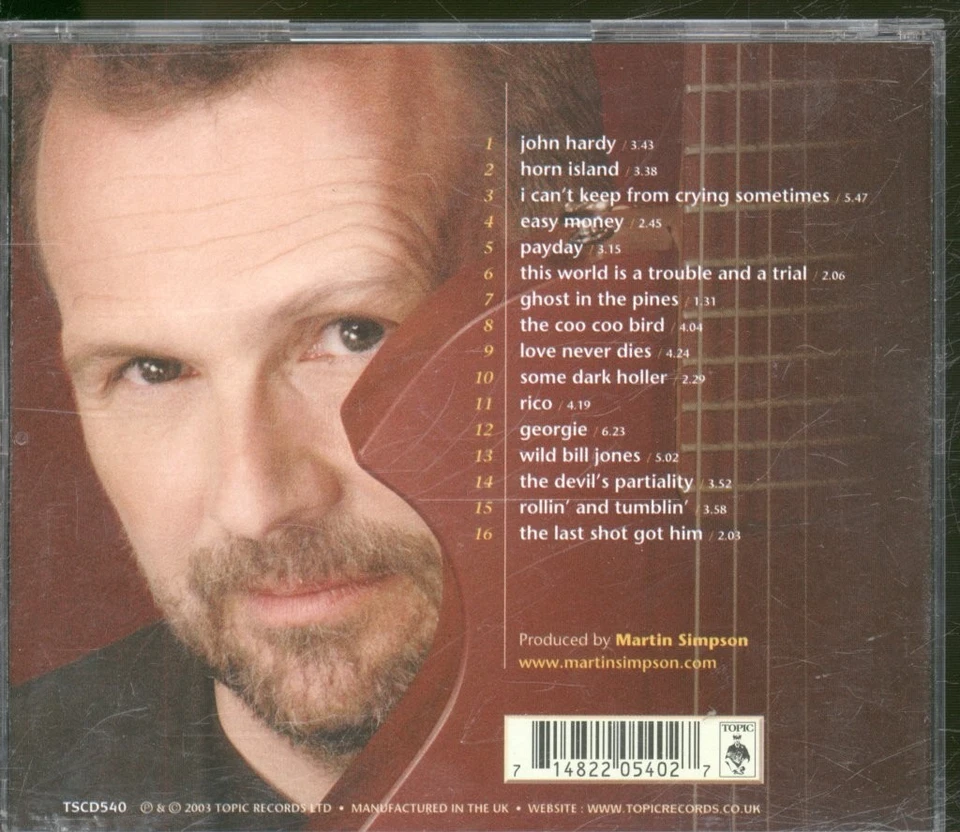 Martin Simpson Righteousness & Humidity CD UK Topic 2003 TSCD540 - Bild 2 von 3