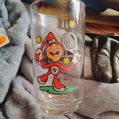 VTG 1987 Avoid the Noid Domino's Pizza Tennis Collectible Drinking Glass