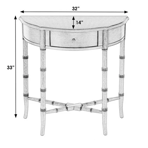 Butler Specialty Company Skilling Wood Demilune Console Table - Olive Ash - Picture 8 of 8