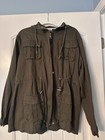 Women’s olive green Hooded utility jacket Size 2XL — photo 1