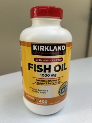 One Lot of 15 - Kirkland Signature Fish Oil 1000 mg - 400 Softgels - EXP 06/2029