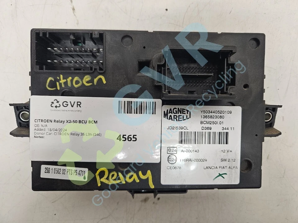 CITROEN Relay X2-50 BCU BCM 1365823080 - Image 4 of 4