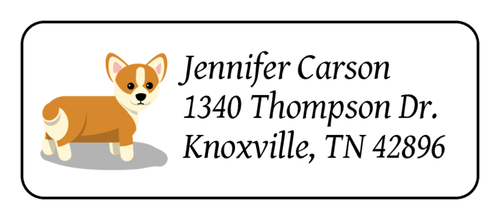 30 Corgi personalized return address labels stickers tags Dog - Picture 2 of 2