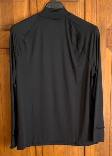 Men's NEW Lands' End L/S Black Stretch Thermaskin Mockneck Shirt - L - Picture 4 of 4