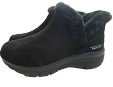 Skechers Women's Swift Fit Easy Going Vegan Suede Faux Fur Trimmed Boot