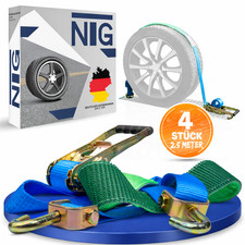 Spanngurte Autotransport Reifengurt 4 Stück 5000kg 50 mm Radsicherung Zurrgurte