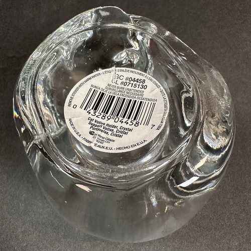 Avon Clear Glass Sleeping Cat Votive Tea Light Candle Holder 4.5" x 2.5" - Picture 6 of 8