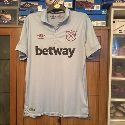 WEST HAM UNITED 2017/2018 DRITTES FUSSBALLTRIKOT UMBRO - GRÖSSE LARGE 