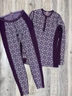 Kari Traa set women's 100% merino wool top + leggings size M