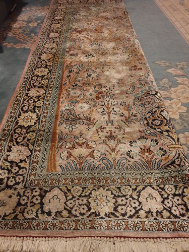 Seiden Handgeknüpfter Orientteppich LEBENSBAUM 124×192cm Vintage Seide Teppich - Bild 16 von 24