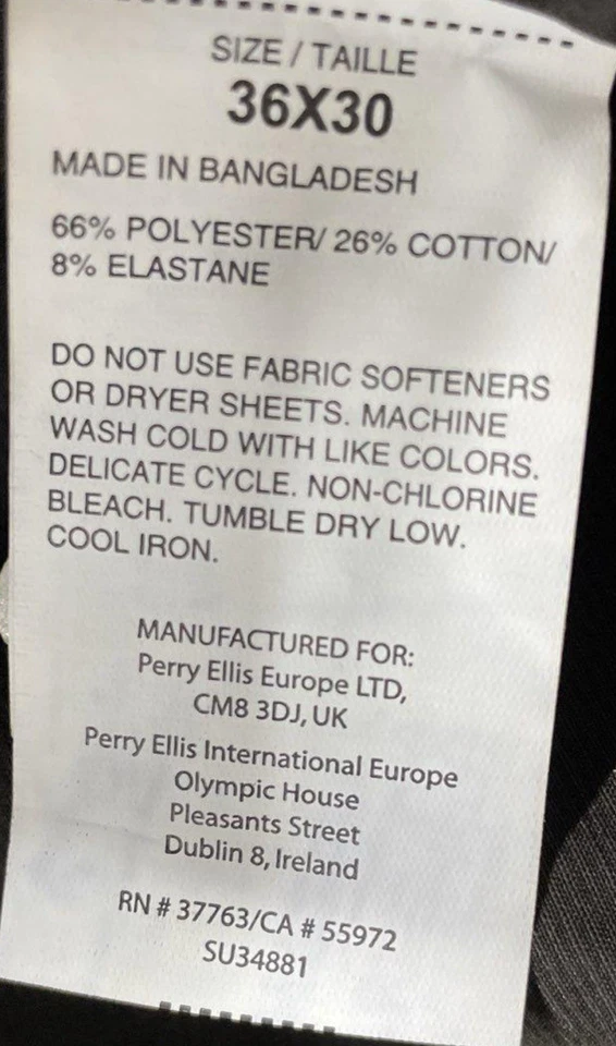 Callaway Black Polyester Pant Tapered Fit 36x30-New With Tags! Very Nice! - Image 4 of 4