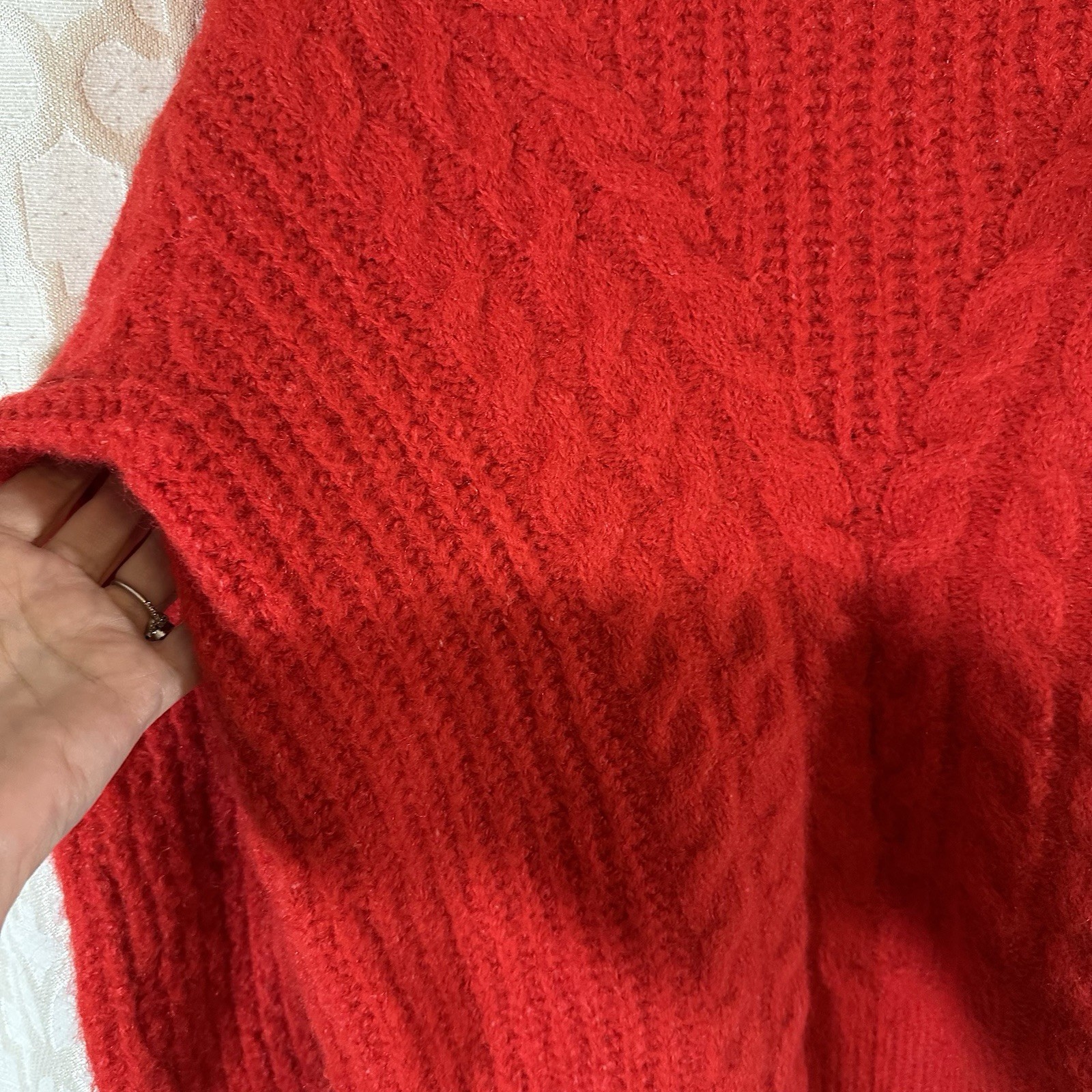 Universal Thread Red Cable Knit Rollneck Red Swea… - image 3