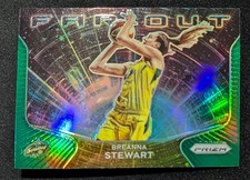 2021 Panini WNBA Prizm Basketball Far Out Green #7 Breanna Stewart Seattle Storm