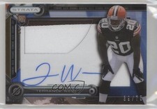 2014 Strata Clear Cut Rookie Relics Sapphire 69/75 Terrance West Patch Auto fm0