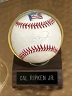 Cal Ripken Jr Signed OAL Baseball W/ Stand Plaque, Stamp and marked, Hologram