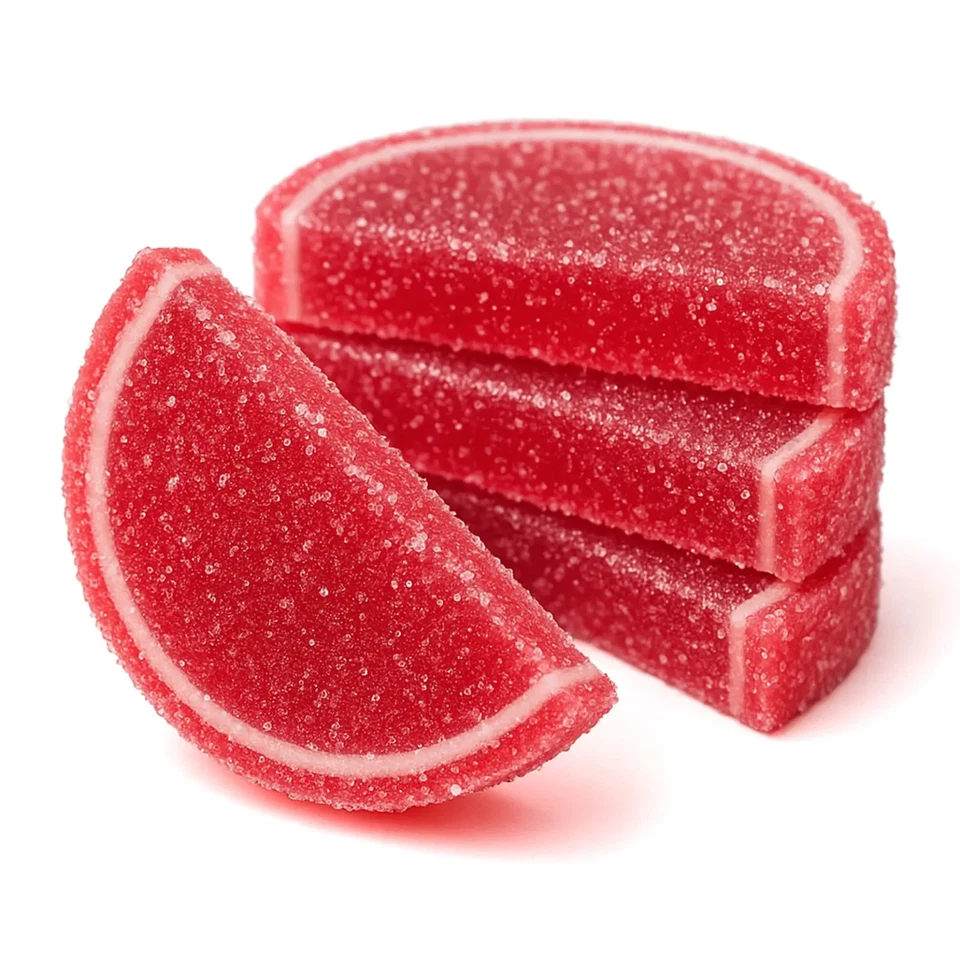 Rebanadas de fruta de gelatina de frambuesa roja - Rebanadas de fruta masticables - por NY Candy - ENVÍO GRATUITO Foto 4 de 4