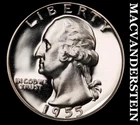1955 Silver Washington Quarter - Choice Gem Proof  Lustrous  #K1753