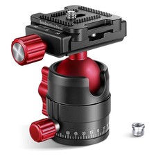 360 Panoramic Ball Head with 1/4 Quick Plate for Tripod Monopod Slider Camera