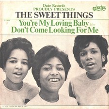 THE SWEET THINGS-RARE NORTHERN SOUL PICTURE SLEEVE+45-(YOU'RE MY LOVING BABY)-PS